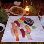 Fint anrettet sushi på Thai manér