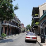 En typisk gade i French Quarter